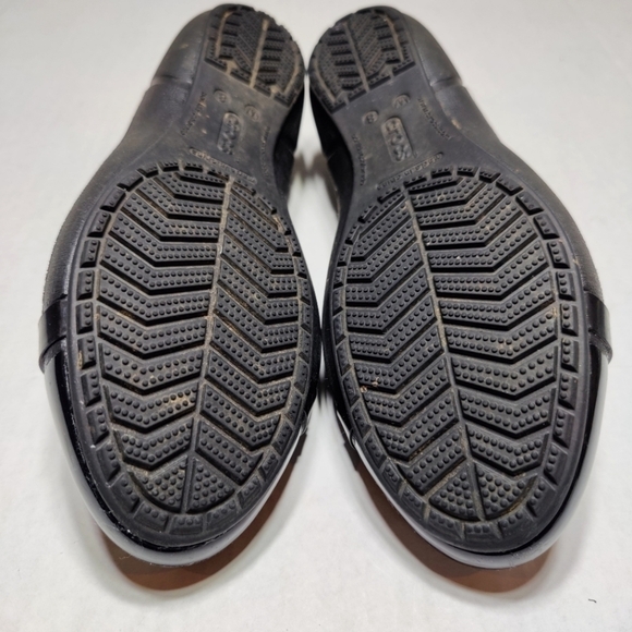 Crocs Patent Toe Black Ballet Flats Slip On Women's Shoes Size 8 - Picture 6 of 7